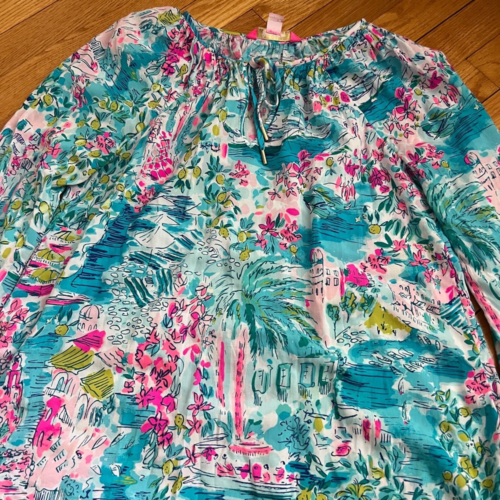 Lilly Pulitzer Willa Top Multi Poscards From Positano XS